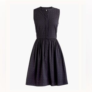 J by J. Crew Black Eyelet Shirt Dress